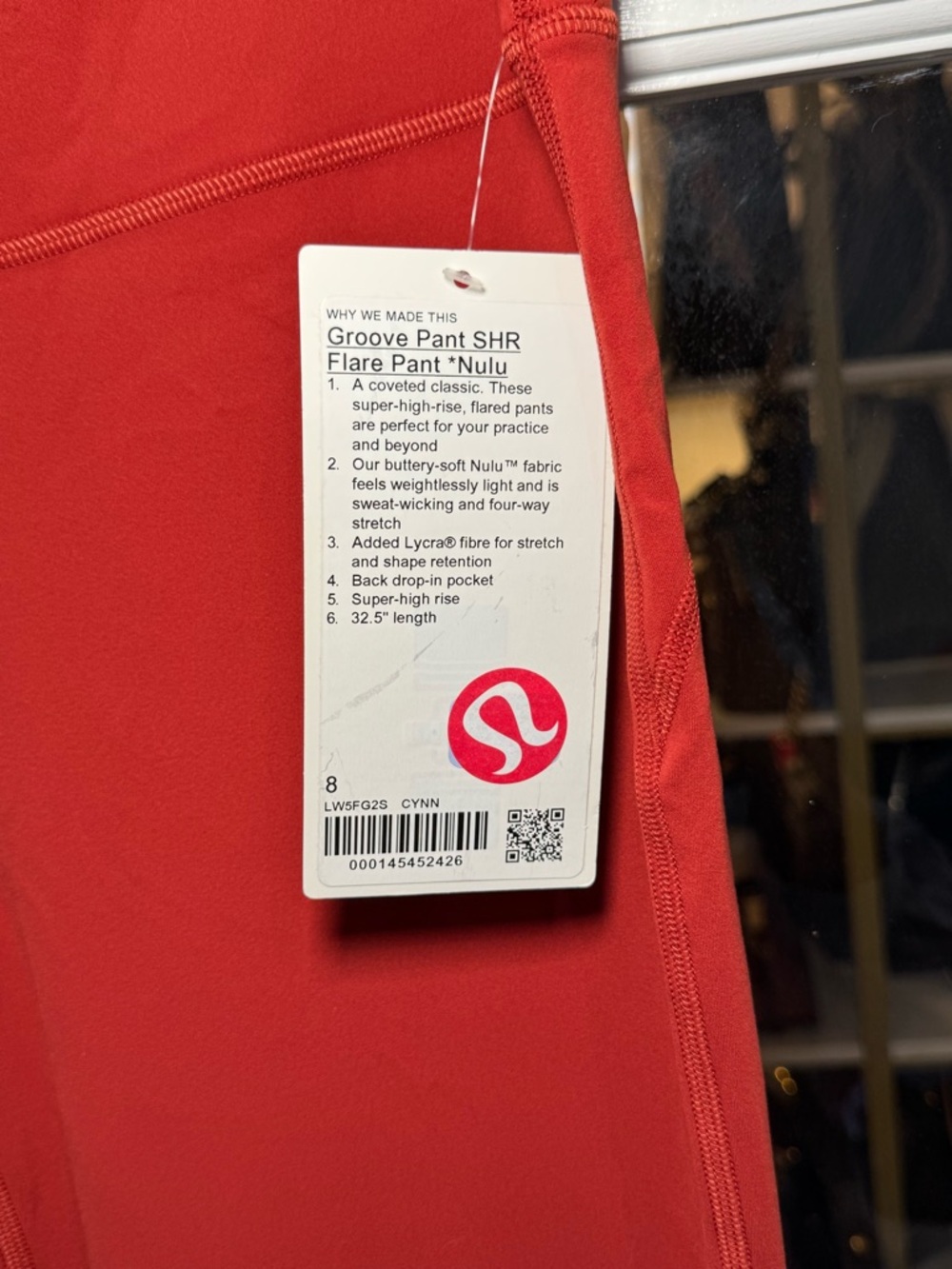 lululemon groove super high rise flared NULU size 8 color cayenne flared pants - Picture 4 of 7